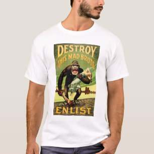 Vernietig deze Mad Brute Enlist uit de wereldoorlo T-shirt