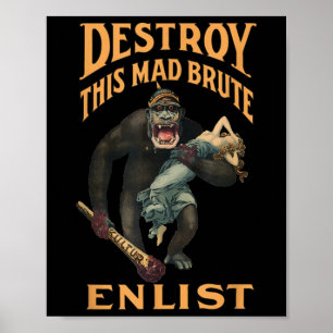 Vernietig dit gekke brute WOI-leger Poster