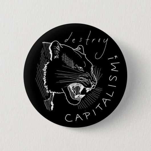 Vernietig het kapitalisme! ronde button 5,7 cm (Voorkant)