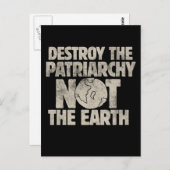 Vernietig het patriarchaat, niet de Dag van de Aar Briefkaart (Voorkant / Achterkant)