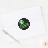 Vernietig het patriarchaat, niet de planeet ecofem ronde sticker (Envelop)