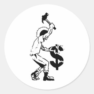 Vernietig Kapitalisme Ronde Sticker