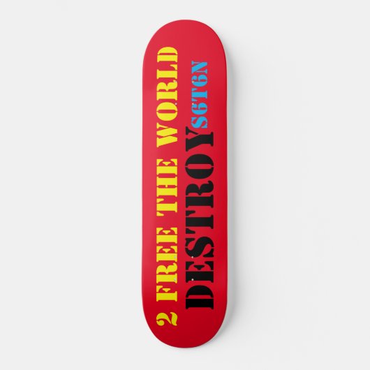 VERNIETIG SATAN Skateboard (Voorkant)