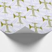 Vernietigd gouden kruis cadeaupapier (Hoek)