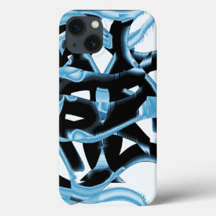 Vernietigde blauwe en zwarte schroot of tape Case-Mate iPhone case