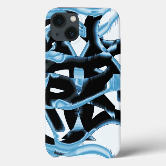 Vernietigde blauwe en zwarte schroot of tape Case-Mate iPhone case (Achterkant)