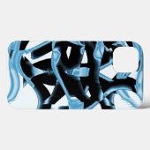 Vernietigde blauwe en zwarte schroot of tape Case-Mate iPhone case (Achterkant (horizontaal))