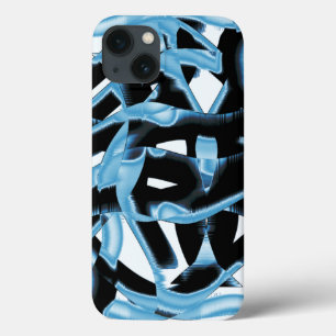 Vernietigde blauwe en zwarte schroot of tape Case-Mate iPhone case
