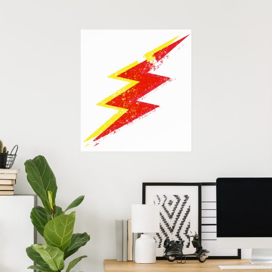 Vernietigde bliksemschicht poster (Thuiskantoor)