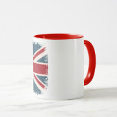 VERNIETIGDE UNIE JACK BRITISH FLAG COFFEE MOK (Voorkant rechts)