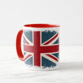 VERNIETIGDE UNIE JACK BRITISH FLAG COFFEE MOK (Voorkant links)