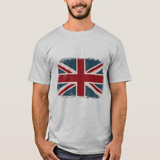VERNIETIGDE UNIE JACK BRITISH FLAG T-SHIRT (Voorkant)
