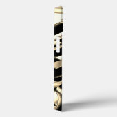 Vernietigde zwarte en beige schroot of plakband op Case-Mate iPhone case (Achterkant / Rechts)