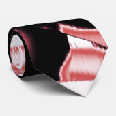 Vernietigde zwarte en zalmschroot of plakband op w stropdas (Opgerold)