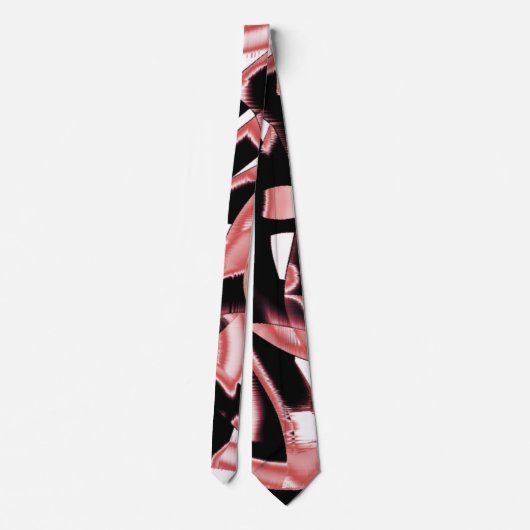 Vernietigde zwarte en zalmschroot of plakband op w stropdas (Achterkant)