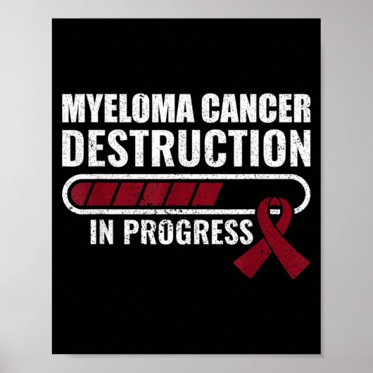 Vernietiging aan de gang Multipel Myeloom Kanker Poster (Voorkant)