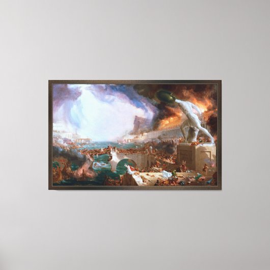 Vernietiging uit The Course of Empire Canvas Afdruk (Voorkant)