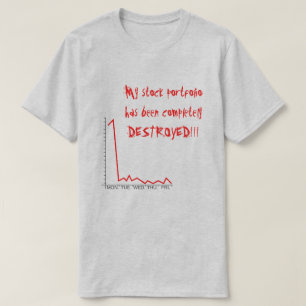 Vernietiging van aandelenportefeuille t-shirt