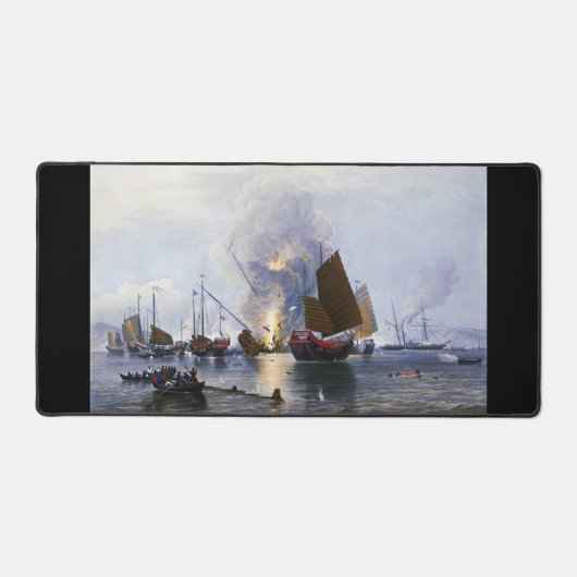 Vernietiging van Chinese oorlogsjunks 1843 Bureaumat (Voorkant)