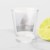 Vernietiging van Chinese oorlogsjunks 1843 Shot Glas (Achterkant)