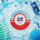 Vernietiging van de Choo-trein op zaterdag Papieren Bordje (Feest)