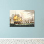 Vernietiging van de Deense vloot voor Copenha Canvas Afdruk (Insitu (Houten vloer))