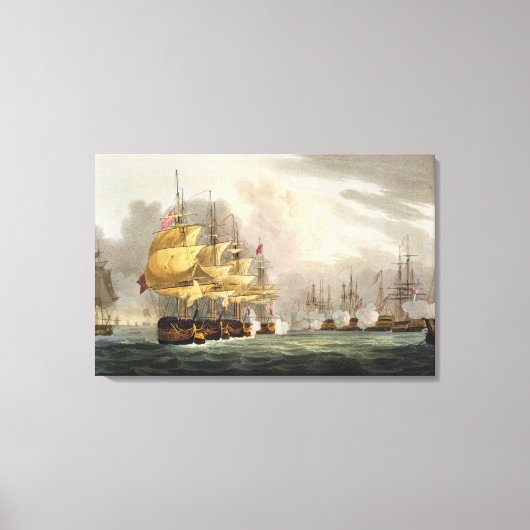 Vernietiging van de Deense vloot voor Copenha Canvas Afdruk (Voorkant)