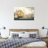 Vernietiging van de Deense vloot voor Copenha Canvas Afdruk (Insitu (Slaapkamer))