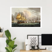 Vernietiging van de Deense vloot voor Copenha Poster (Thuiskantoor)