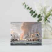 Vernietiging van de Deense vloot vóór Kopenhagen; Briefkaart (Staand voorkant)