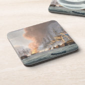 Vernietiging van de Deense vloot vóór Kopenhagen; Onderzetter (Linkerzijde)