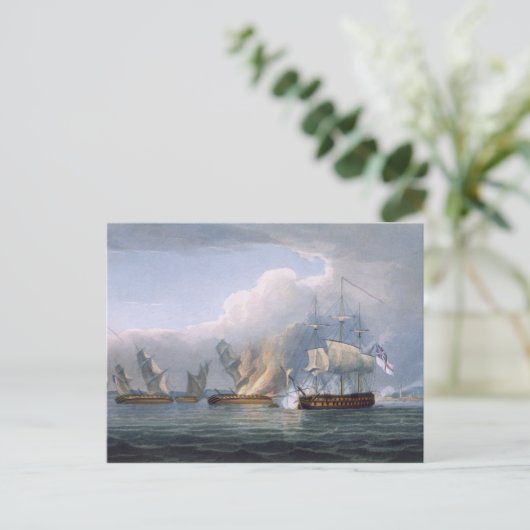 Vernietiging van de Franse Frigates L'Arianne & L' Briefkaart (Staand voorkant)