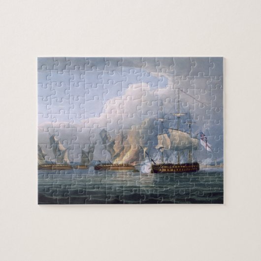 Vernietiging van de Franse Frigates L'Arianne & L' Legpuzzel (Horizontaal)