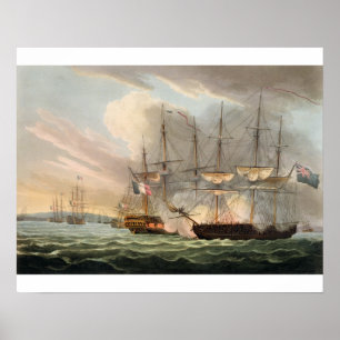 Vernietiging van de Franse vloot op Baskische wege Poster