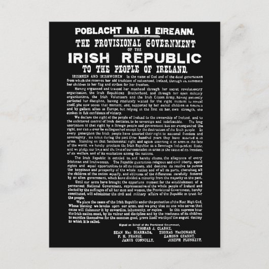 Vernietiging van de Ierse Republiek wegens de vers Feestdagenkaart (Voorkant)