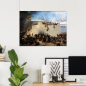 Vernietiging van de joodse tempel in Jeruzalem Poster (Thuiskantoor)