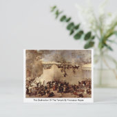 Vernietiging van de tempel door Francesco Hayez Briefkaart (Staand voorkant)