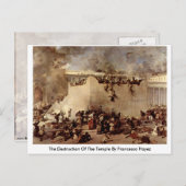 Vernietiging van de tempel door Francesco Hayez Briefkaart (Voorkant / Achterkant)