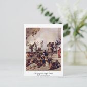 Vernietiging van de tempel door Francesco Hayez Briefkaart (Staand voorkant)