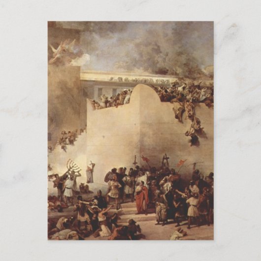 Vernietiging van de tempel van Jeruzalem Briefkaart (Voorkant)