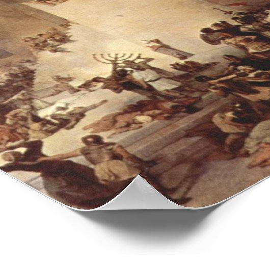 Vernietiging van de tempel van Jeruzalem Poster (Hoek)
