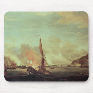 Vernietiging van drijvende batterijen bij muismat