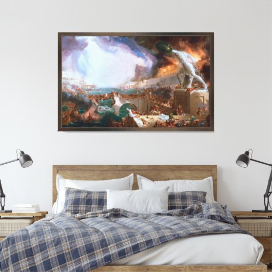 Vernietiging van het Rijk Canvas Afdruk (Insitu (Slaapkamer))