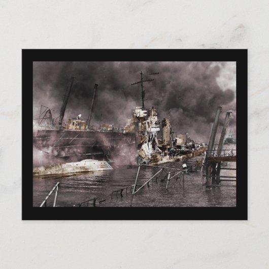 Vernietiging van het schip briefkaart (Voorkant)