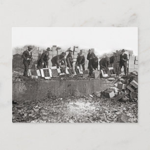 Vernietiging van illegale drank, 1923 briefkaart