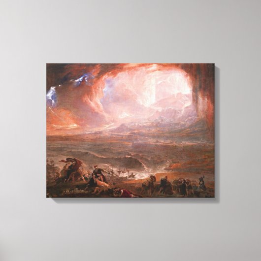 Vernietiging van Pompeii en Herculaneum Canvas Afdruk (Voorkant)
