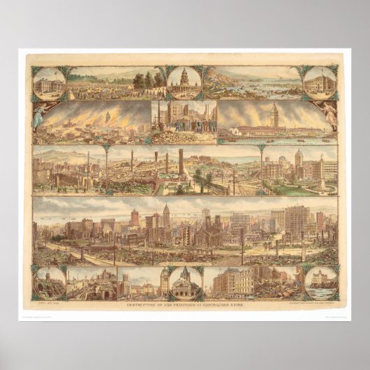 Vernietiging van San Francisco (0508A) Poster (Voorkant)