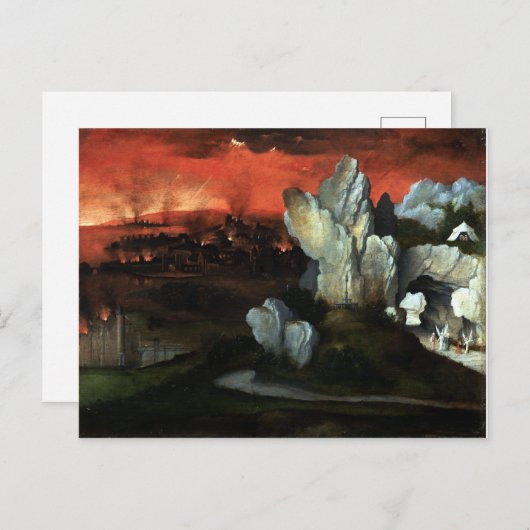 Vernietiging van Sodom en Gomorra - Joachim Patine Briefkaart (Voorkant / Achterkant)