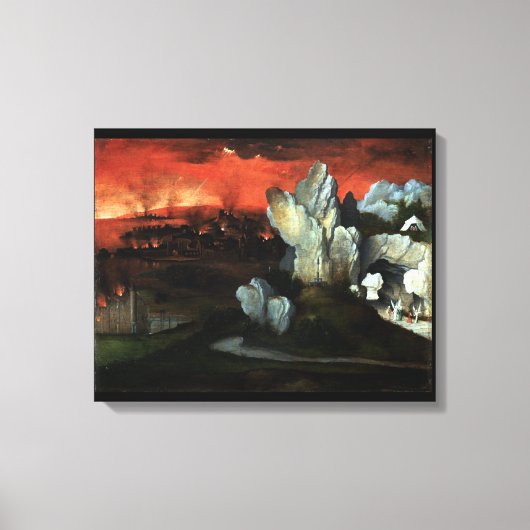 Vernietiging van Sodom en Gomorra - Joachim Patine Canvas Afdruk (Voorkant)