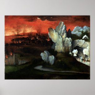 Vernietiging van Sodom en Gomorrah - Joachim Patin Poster